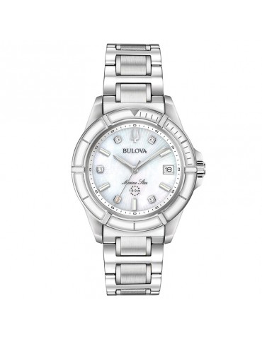 Bulova Women's Watch - Marine Star Lady 34mm Only Time Mother of Pearl - 0