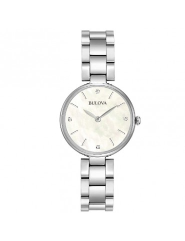 Bulova Women's Watch - Classic Diamonds Lady 27mm Only Time Mother of Pearl - 0