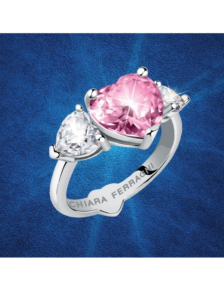 Anello Chiara Ferragni - Diamond Heart  - Cuore Rosa - J19AUV33012