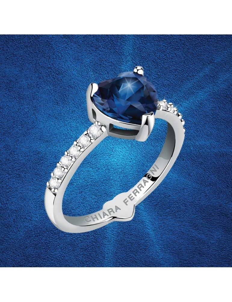 Anello Chiara Ferragni - Diamond Heart - Cuore Blu - J19AUV34012
