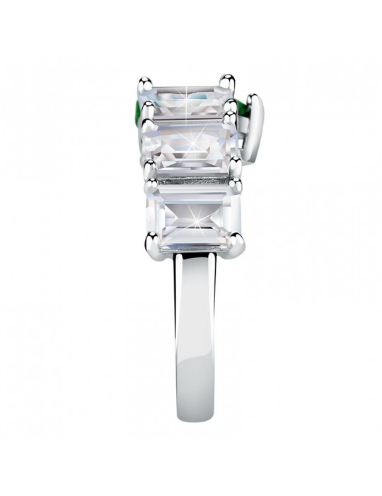 Anello Chiara Ferragni -Diamond Heart Silver- Cuore Verde -J19AUV35012
