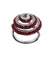 Chirico ring with diamonds and rubies for woman - 0