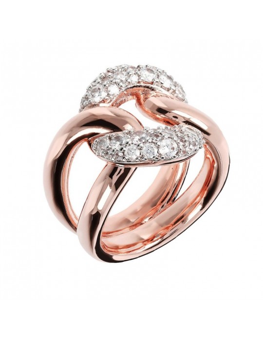Bronzallure Woman's Ring - Altissima Maxi Chain with Pav - 0