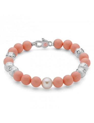 Bracciale Miluna Donna - Terra e Mare - Perla - Corallo Rosa - PBR3298