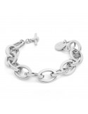 Unoaerre Woman's Bracelet - Square in Silver Bronze with Square Oval Chain 21cm - 0