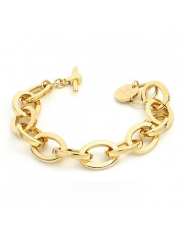 Unoaerre Woman's Bracelet - Square in Golden Bronze with Square Oval Chain 21cm - 0