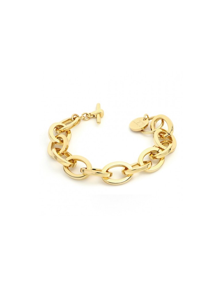 Unoaerre Woman's Bracelet - Square in Golden Bronze with Square Oval Chain 21cm - 0