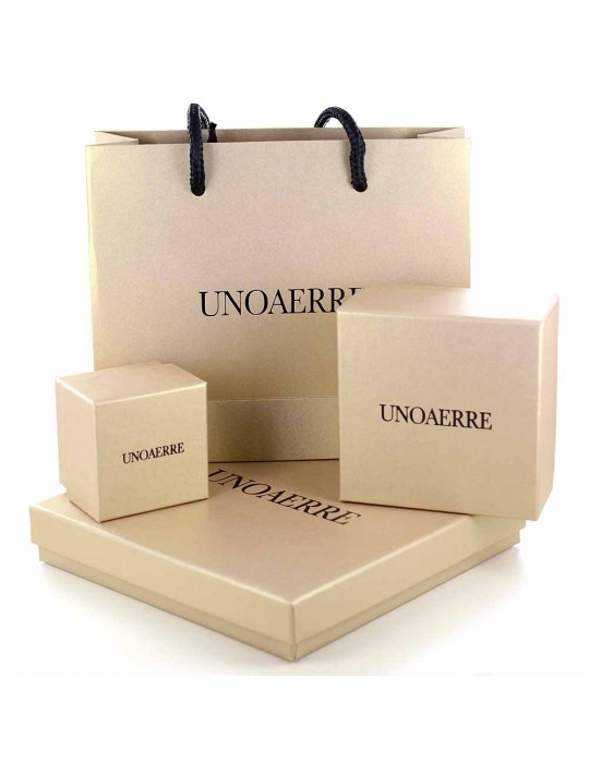 Unoaerre Woman's Necklace - Square in Silver Bronze with Square Oval Chain 45cm - 0