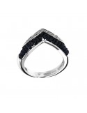 Chirico heart ring with diamonds and sapphires for woman - 0