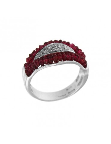 Chirico ring with diamonds and rubies for woman - 0