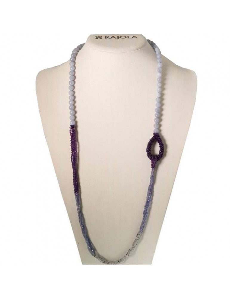Collana Rajola Donna - Galileo con Calcedonio ed Ametista - 544149L