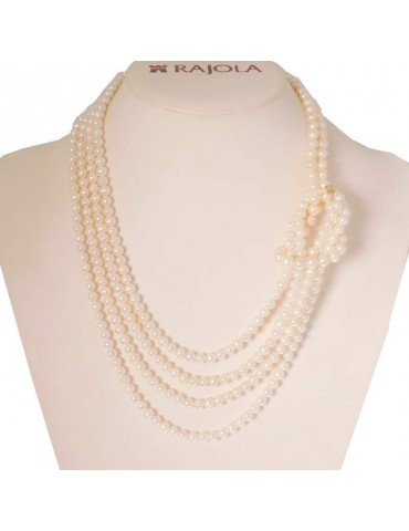 Collana Rajola Donna - Abbracci - Perle Biwa - Madreperla - 5462214CJ