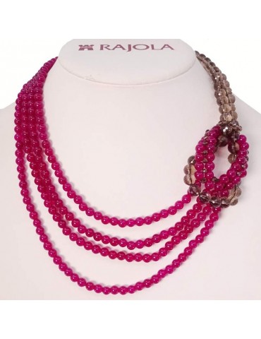 Collana Rajola Donna - Abbracci - Giada Bordeaux - Quarzo - 5462216C