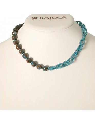 Rajola Woman's Necklace - Tecna with Blue Gold Stone and Multicolor Apatite - 0