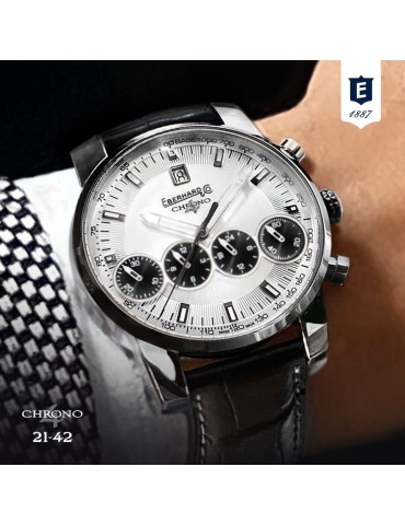 Orologio Eberhard - Chrono 4 "21-42" Automatico 42mm Argentè -31073.12 2