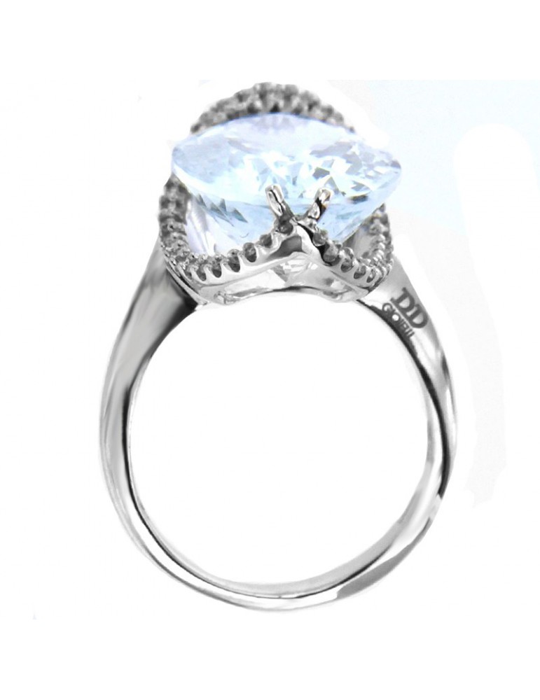 Anello Davite & Delucchi con Acquamarina e Diamanti da Donna - 0