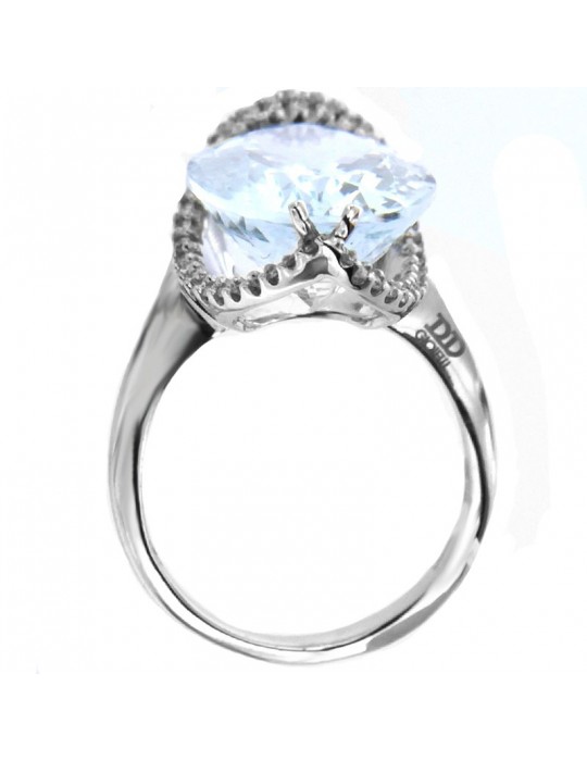 Anello Davite & Delucchi con Acquamarina e Diamanti da Donna - 0