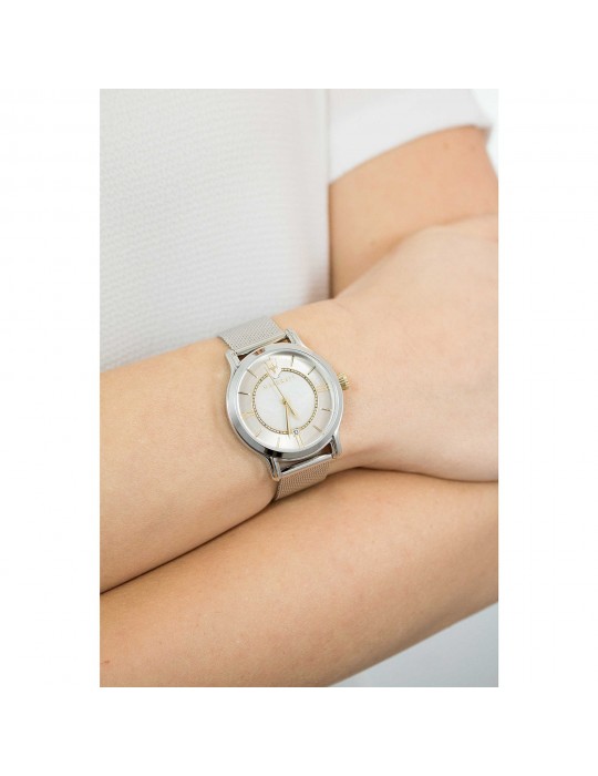 Maserati Woman's Watch - Epoca Time and Date 34mm Silver Mother of Pearl - 0