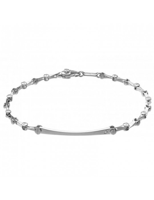 Bracciale Chimento -Bamboo- Oro Bianco - Diamanti 20 cm -1B04516B15200
