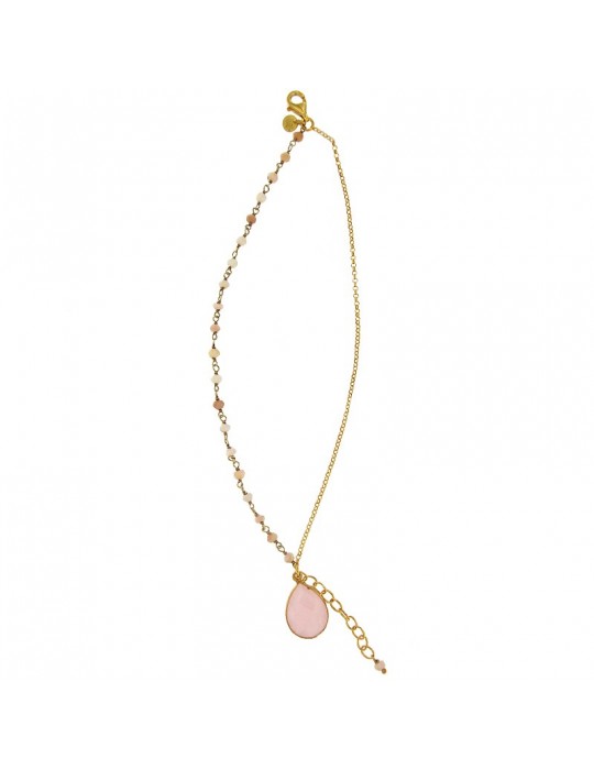Bracciale Etnò Sirio con Pendente Quarzo Rosa da Donna - 0