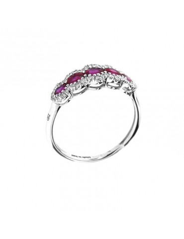 DAVITE & DELUCCHI RING WITH RUBY AND DIAMONDS - 0