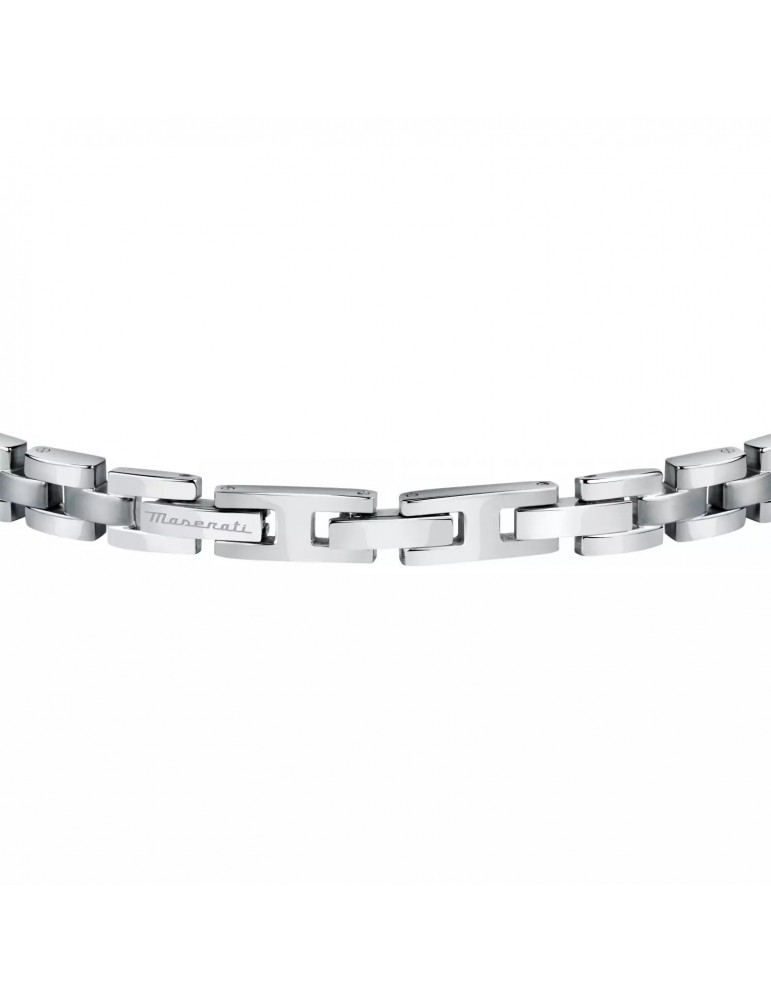 Maserati Man's Bracelet - in Steel with Gold Logo 22cm - 0
