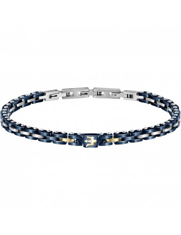 Maserati Men's Bracelet - in Steel and Blue Ceramic Inserts 22cm - 0