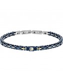 Bracciale Maserati Uomo - in Acciaio ed Inserti in Ceramica Blu 22cm - 0