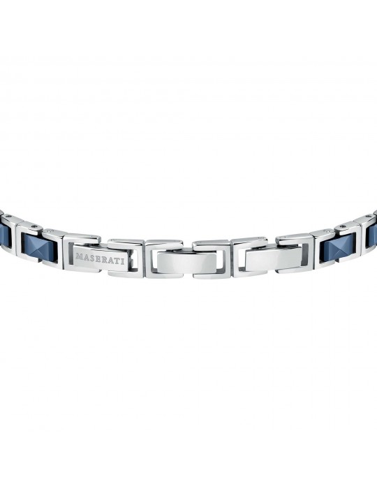 Bracciale Maserati Uomo - in Acciaio ed Inserti in Ceramica Blu Rose Gold22cm - 0