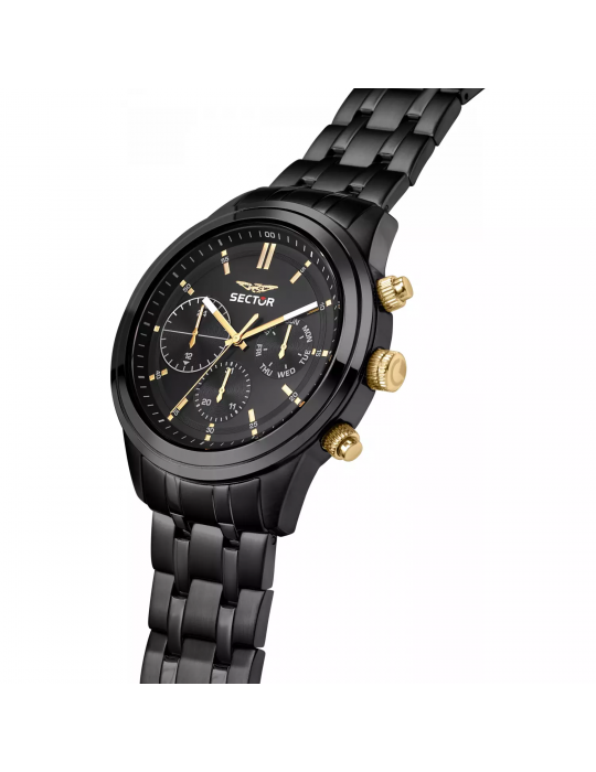 Orologio Sector Uomo - 670 Multifunzione 45mm Nero Gold - R3253540006