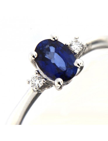 DAVITE & DELUCCHI WITH DIAMONDS AND SAPPHIRE RING - 0 2