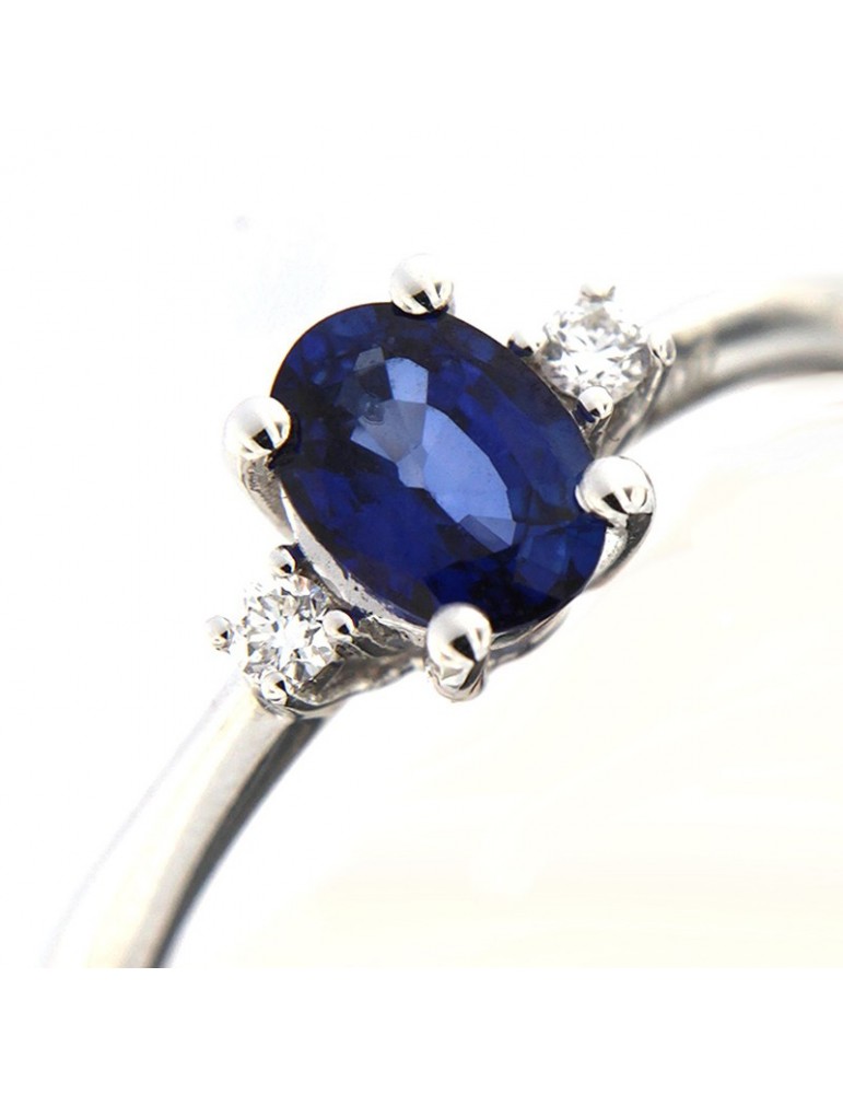 ANELLO CON DIAMANTI E ZAFFIRO DAVITE & DELUCCHI - 0