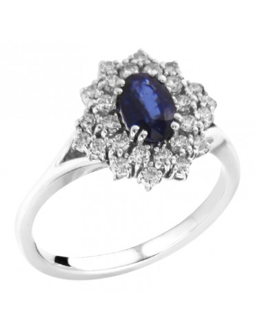 Anello Davite&Delucchi - Oro - Diamanti Naturali - Zaffiro -AA031713ZF