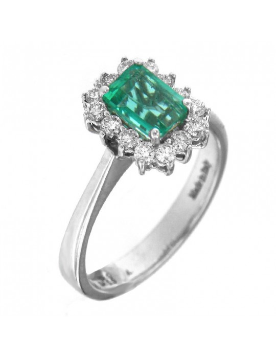 Anello Davite & Delucchi con Diamanti e Smeraldo da Donna - 0