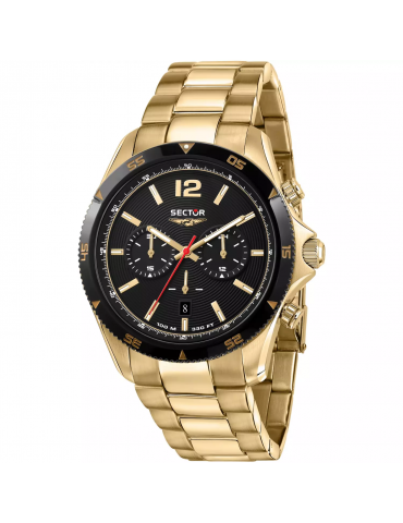 Sector Men's Watch - 650 Chronograph 45mm Gold Black - 0
