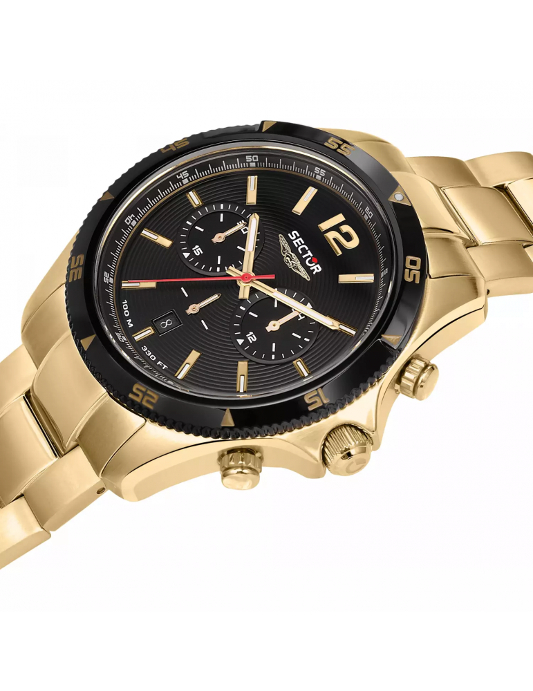 Sector Men's Watch - 650 Chronograph 45mm Gold Black - 0