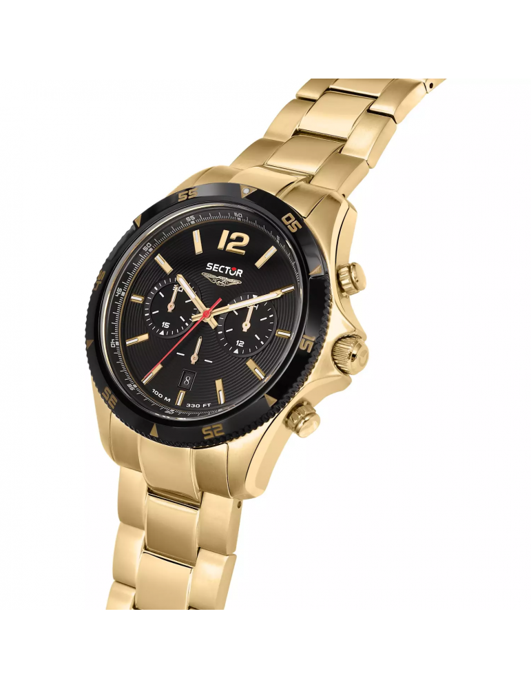 Sector Men's Watch - 650 Chronograph 45mm Gold Black - 0