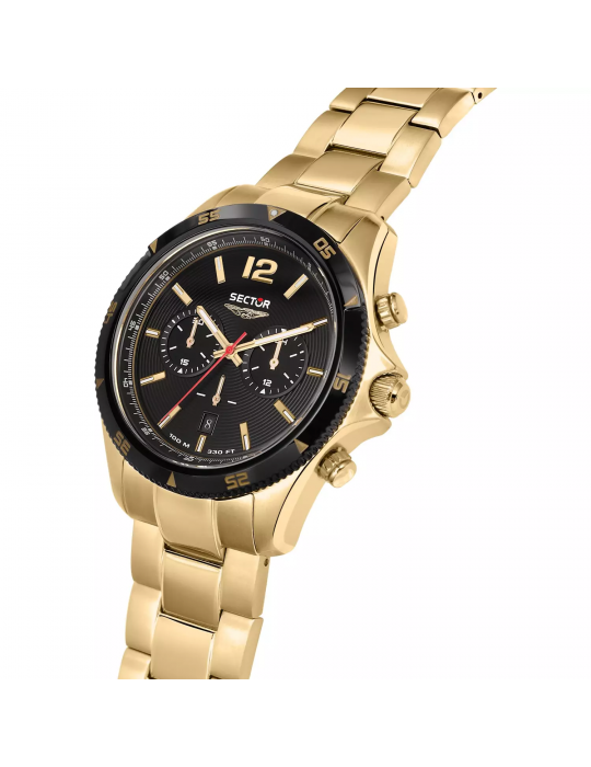 Sector Men's Watch - 650 Chronograph 45mm Gold Black - 0