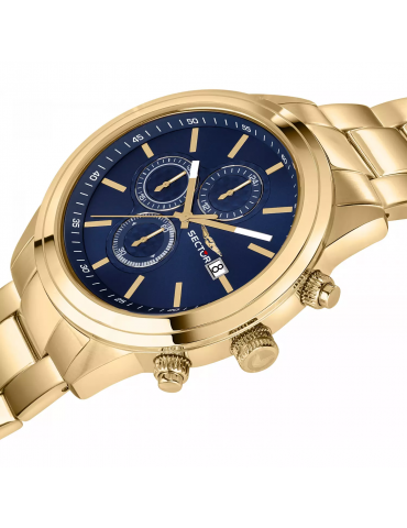 Orologio Sector Uomo - 670 Cronografo 43mm Gold Blu - R3273740001 2