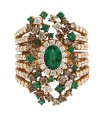 Anello Davite & Delucchi Donna - in Oro Rosa 18 carati con Diamanti Brown e Smeraldi