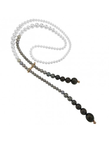 Collana Soiree Coscia - Perle Akoya Australia Tahiti e Freshwater - NKAKSSTH0231