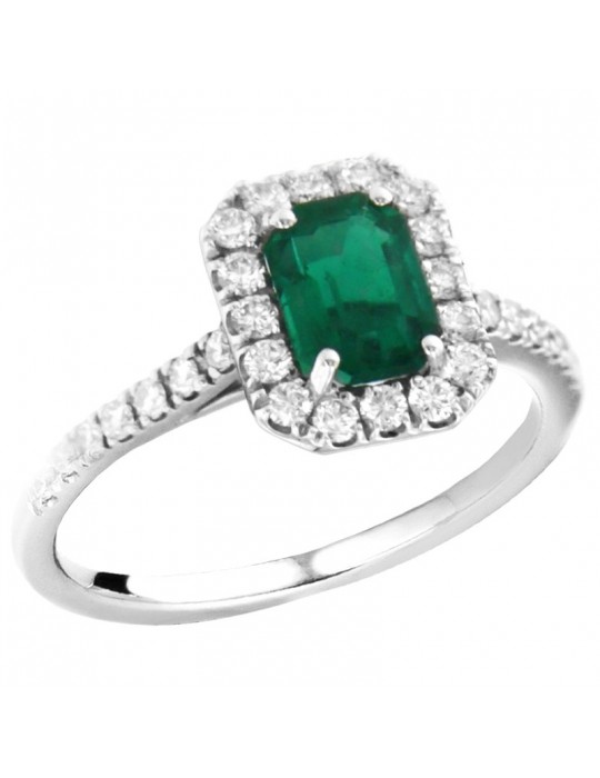 Anello Crieri - Bogotá - Oro - Diamanti - Smeraldo - AFSALK058EP1135
