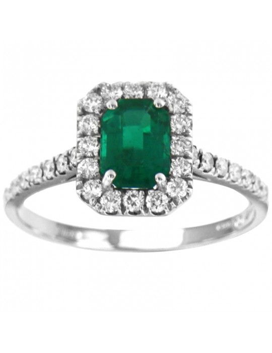 Anello Crieri - Bogotá - Oro - Diamanti - Smeraldo - AFSALK058EP1135
