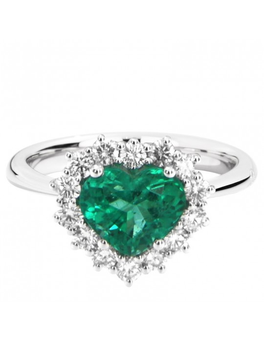 Anello Crieri - Bogotá - Oro - Diamanti - Smeraldo - AFCPPK217EC1140