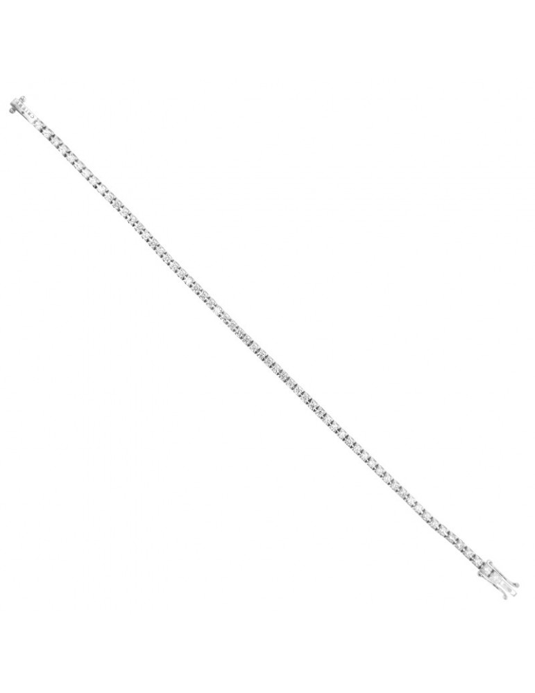 Crieri Woman's Tennis Bracelet - Icon in 18K White Gold with White Diamonds - 0