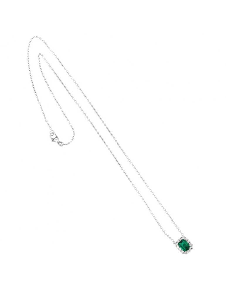 Collana Crieri - Bogotá - Oro - Diamanti - Smeraldo - PFSALK075EP1420
