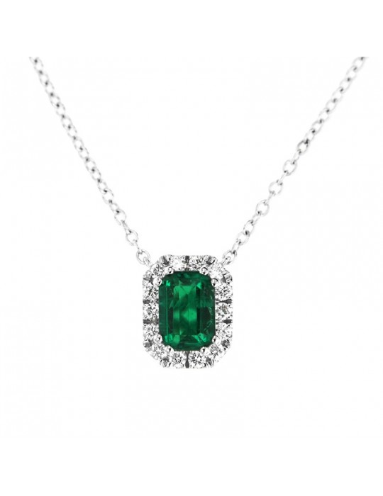 Collana Crieri - Bogotá - Oro - Diamanti - Smeraldo - PFSALK076EE1420