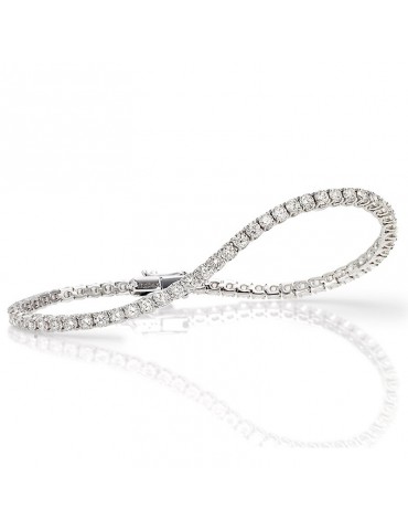Crieri Woman Tennis Bracelet - Classic in 18K White Gold with White Diamonds - 0