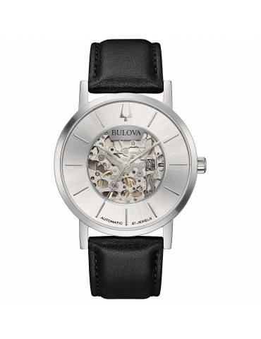 Bulova Men's Watch - Clipper Mechanical Automatic 42mm Silver Skeleton - 0