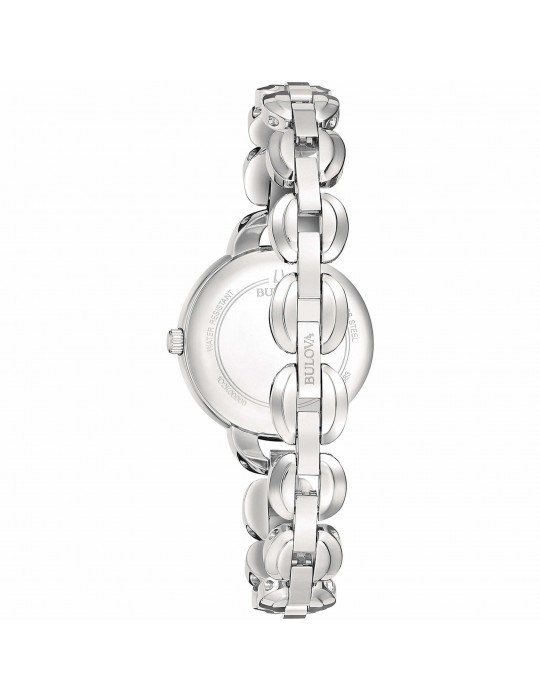 Bulova Woman's Watch - Classic Diamonds Only Time 28 mm Mother of Pearl with Natural Diamonds - 0